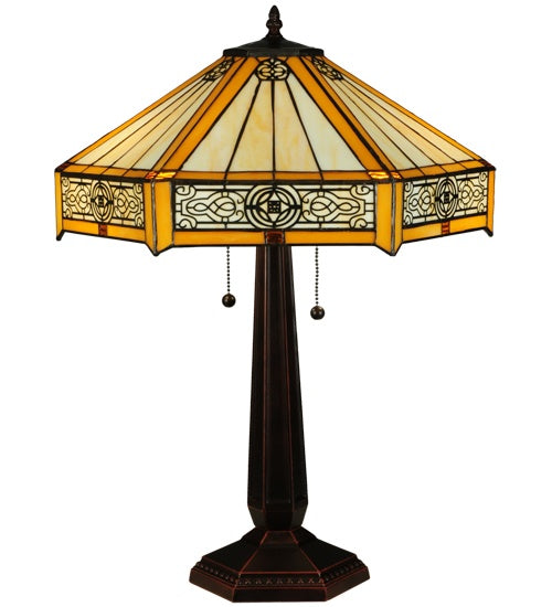 Meyda Tiffany - 138116 - Table Lamp - Peaches - Mahogany Bronze