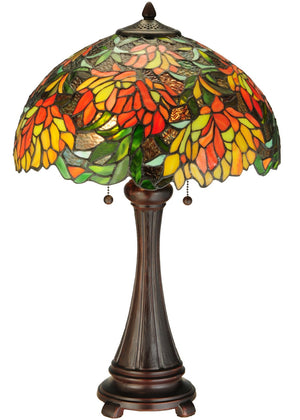 Meyda Tiffany - 138122 - Two Light Table Lamp - Lamella - Mahogany Bronze