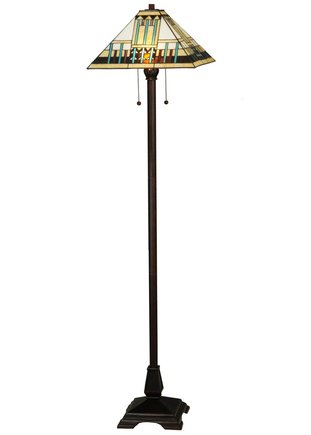 Meyda Tiffany - 138129 - Two Light Floor Lamp - Prairie Peaks - Mahogany Bronze