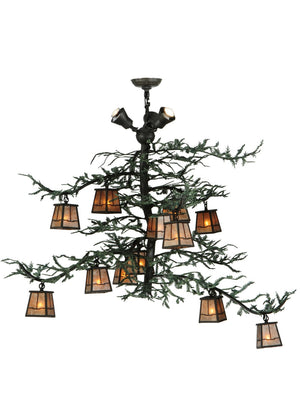 Meyda Tiffany - 138383 - 15 Light Chandelier - Pine Branch - Wrought Iron/Green Branches