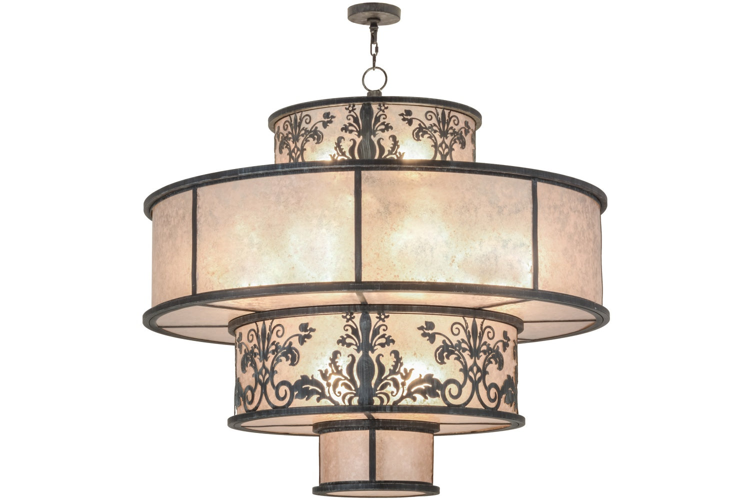 Meyda Tiffany - 138427 - 16 Light Pendant - Clarabella - Antique Iron Gate