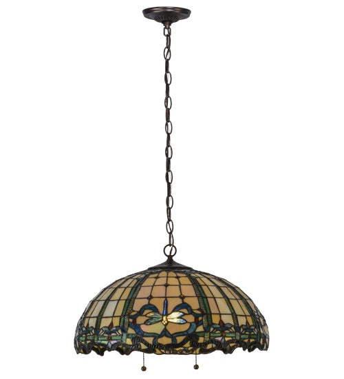 Meyda Tiffany - 138578 - Two Light Pendant - Dragonfly - Craftsman Brown