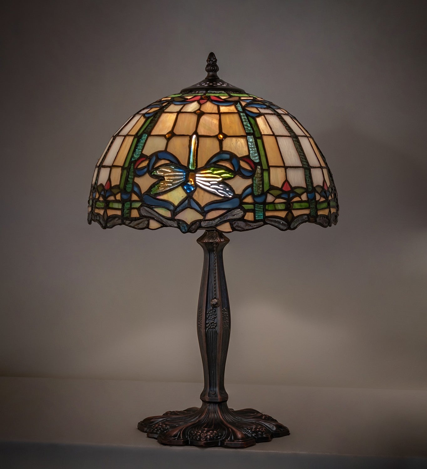 Meyda Tiffany - 138586 - One Light Accent Lamp - Dragonfly - Mahogany Bornze