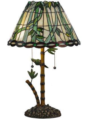 Meyda Tiffany - 138588 - Two Light Table Lamp - Loro Paraiso - Faux Bamboo