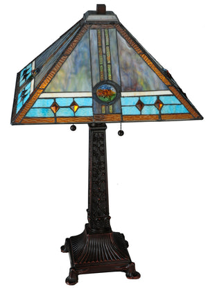 Meyda Tiffany - 138776 - Two Light Table Lamp - Mission - Mahogany Bronze