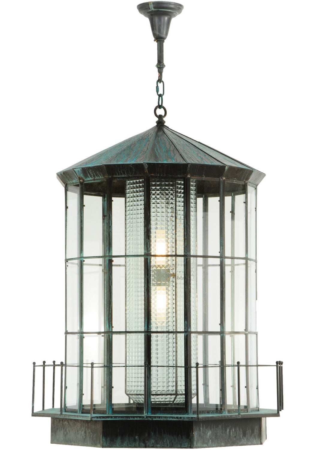 Meyda Tiffany - 139062 - Two Light Pendant - Lighthouse - Verdi