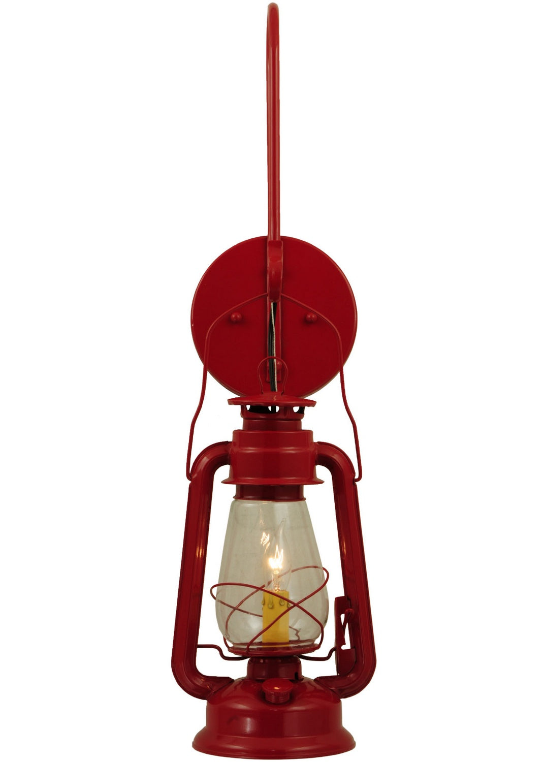 Meyda Tiffany - 139699 - One Light Wall Sconce - Miners Lantern - Ruby Red