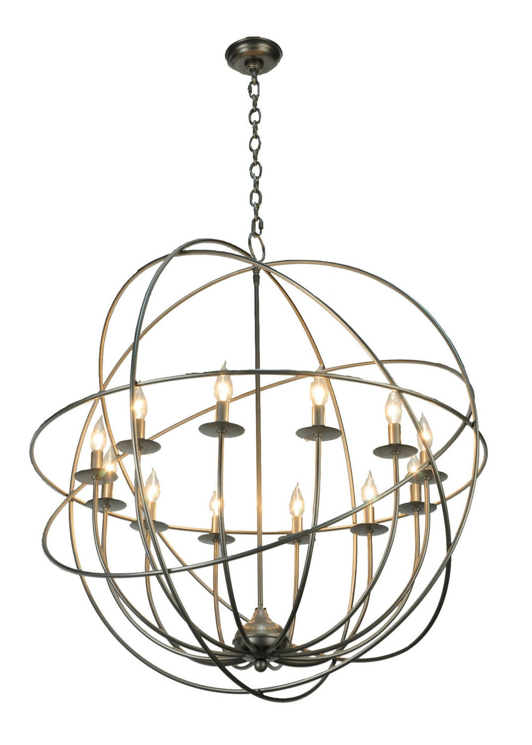 Meyda Tiffany - 139969 - 12 Light Chandelier - Atom Enerjisi - Pewter