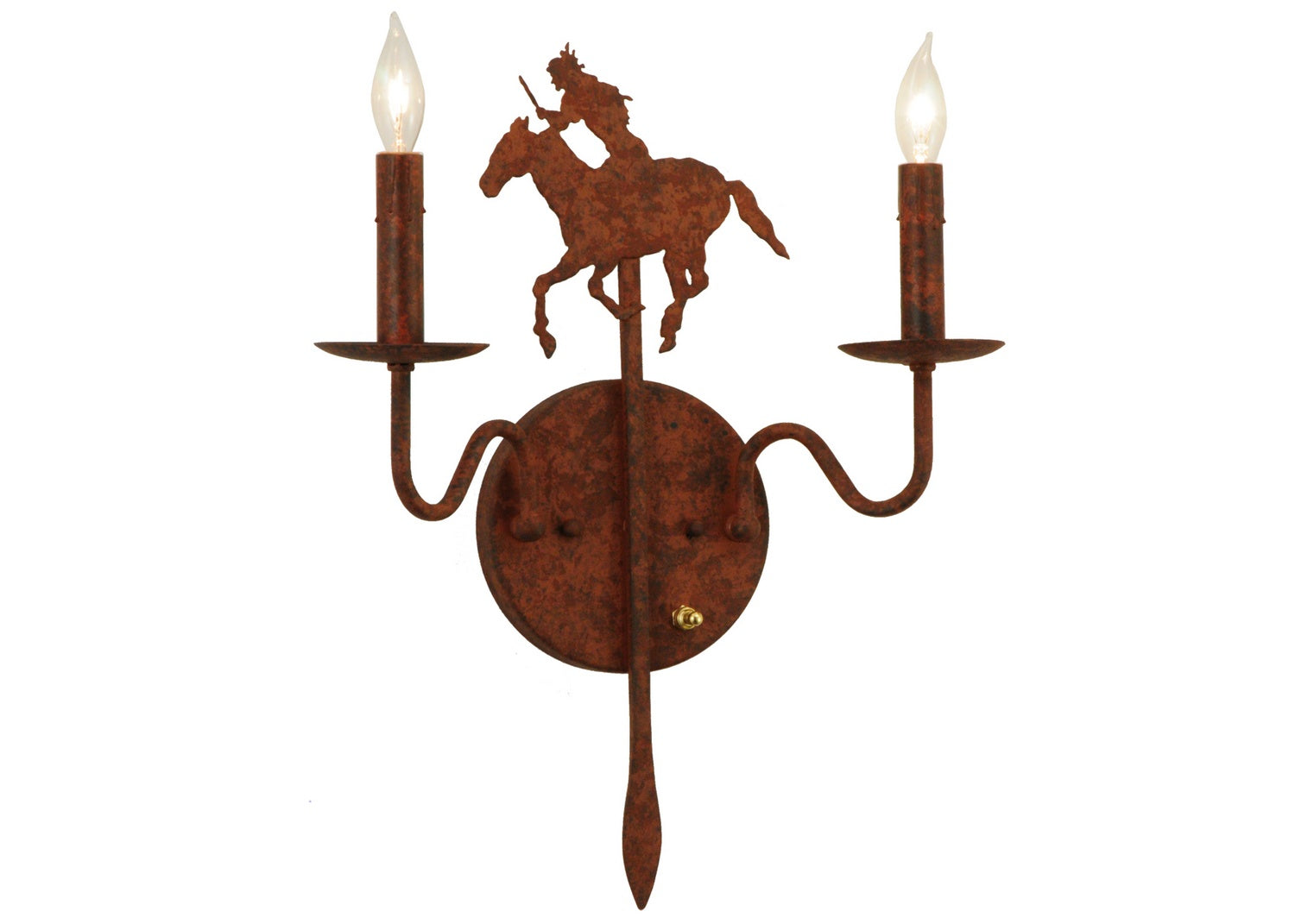 Meyda Tiffany - 140038 - Two Light Wall Sconce - High Plains Rider - Rusty Nail