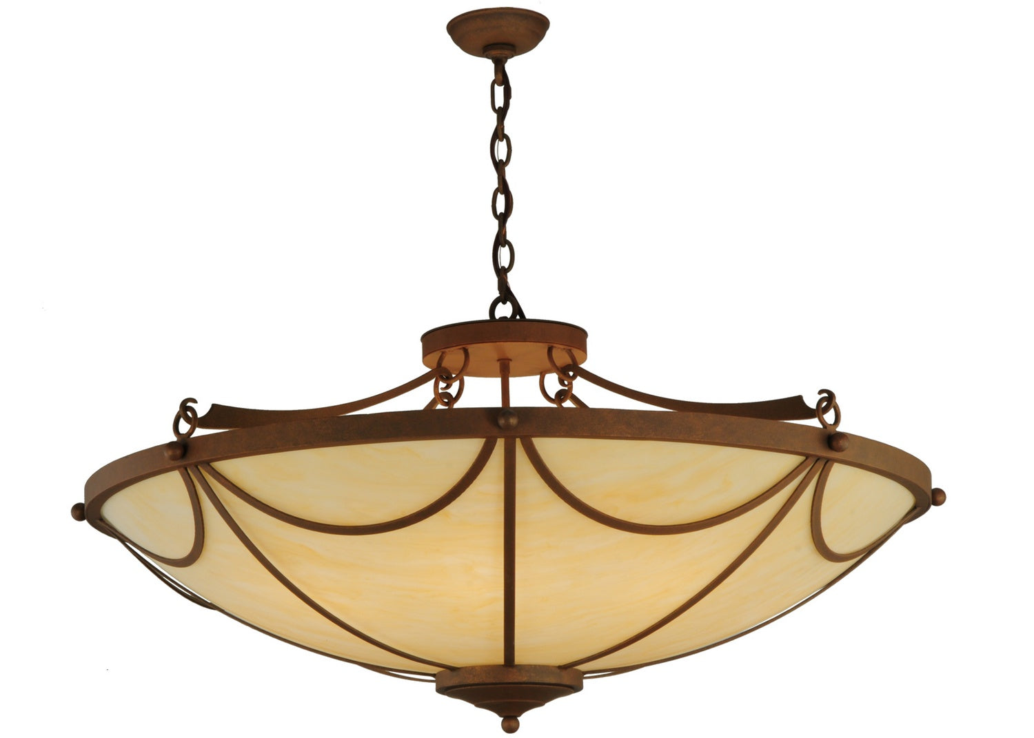 Meyda Tiffany - 140405 - Eight Light Pendant - Carousel - Antique Rust