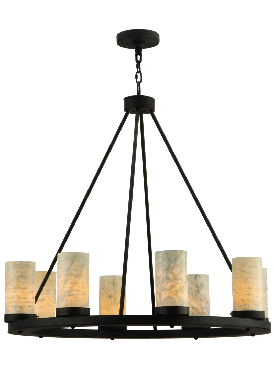 Meyda Tiffany - 140445 - Eight Light Chandelier - Loxley - Chestnut