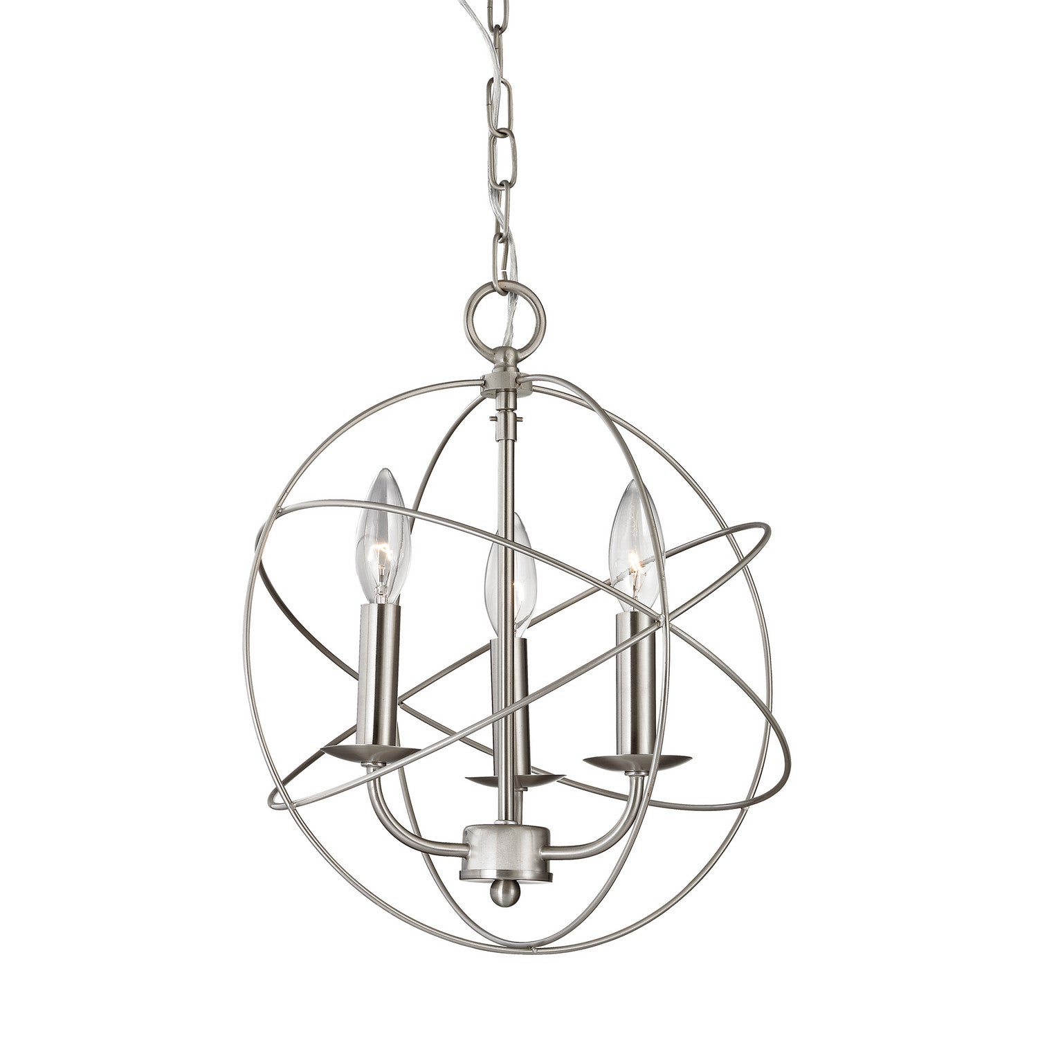 ELK Home - 1513CH/20 - Three Light Chandelier - Williamsport - Brushed Nickel