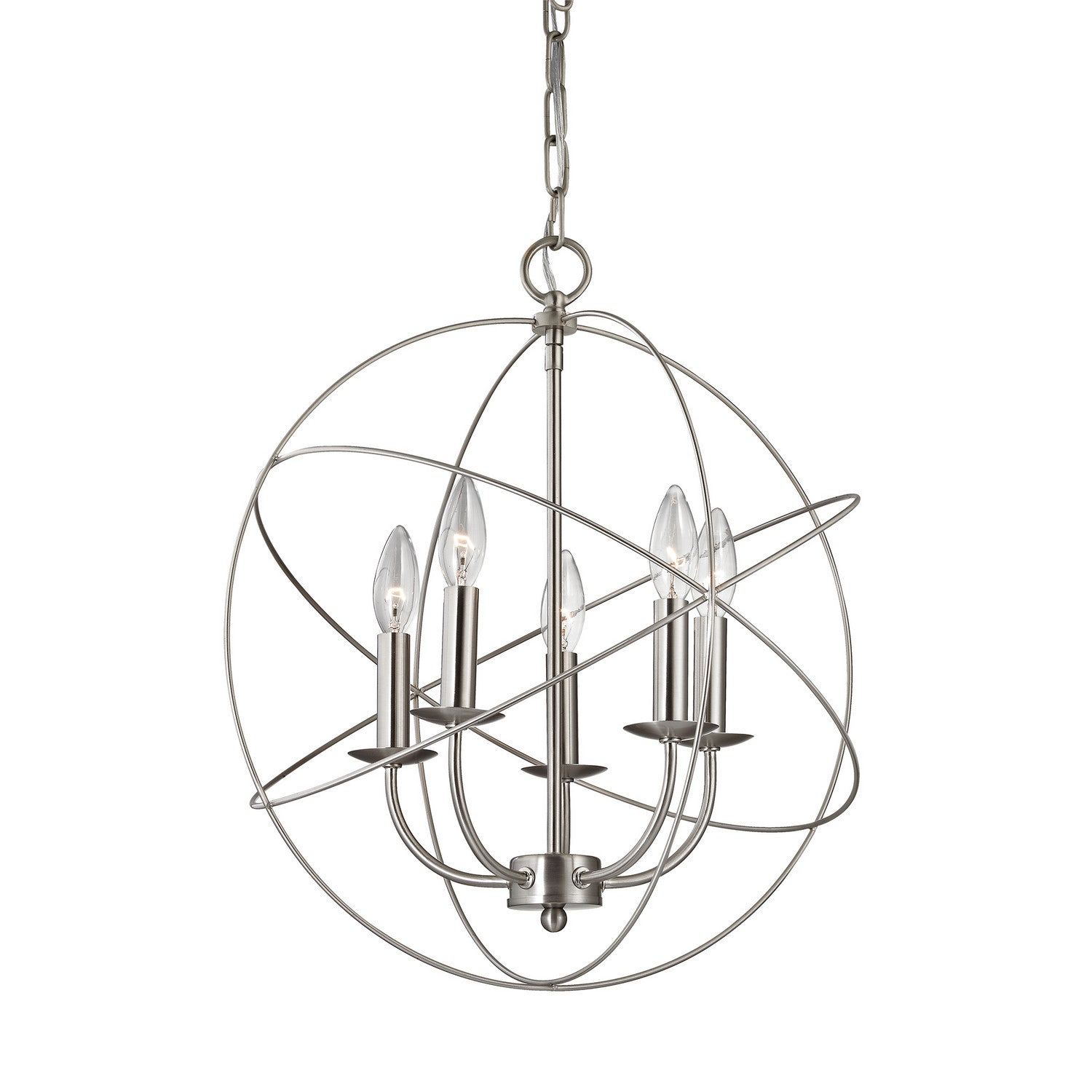 ELK Home - 1515CH/20 - Five Light Chandelier - Williamsport - Brushed Nickel