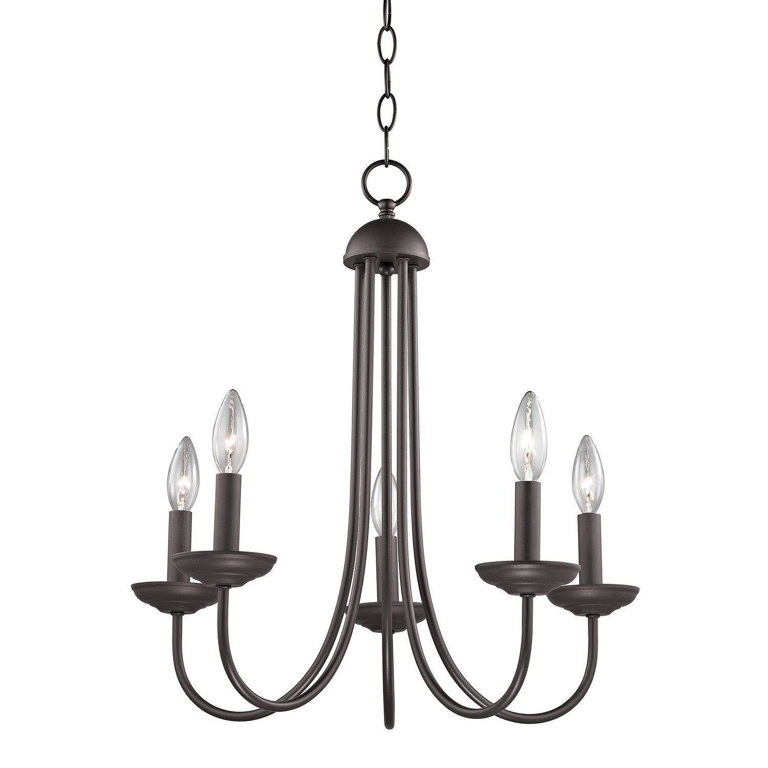 ELK Home - 1525CH/10 - Five Light Chandelier - Williamsport - Oil Rubbed Bronze