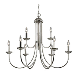 ELK Home - 1529CH/20 - Nine Light Chandelier - Williamsport - Brushed Nickel