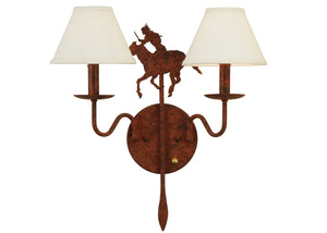 Meyda Tiffany - 140707 - Two Light Wall Sconce - High Plains Rider - Red Rust