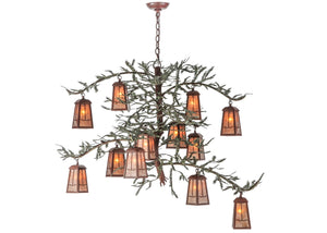 Meyda Tiffany - 140897 - 12 Light Chandelier - Pine Branch - Rust/Green Branches