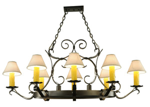 Meyda Tiffany - 141127 - Ten Light Chandelier - Handforged - Black Metal,Pewter