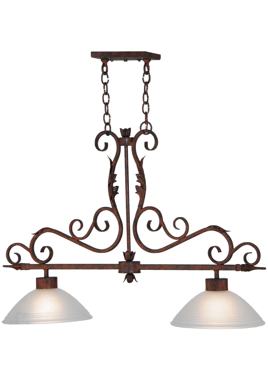 Meyda Tiffany - 141154 - Two Light Island Pendant - Zamora - Rusty Nail