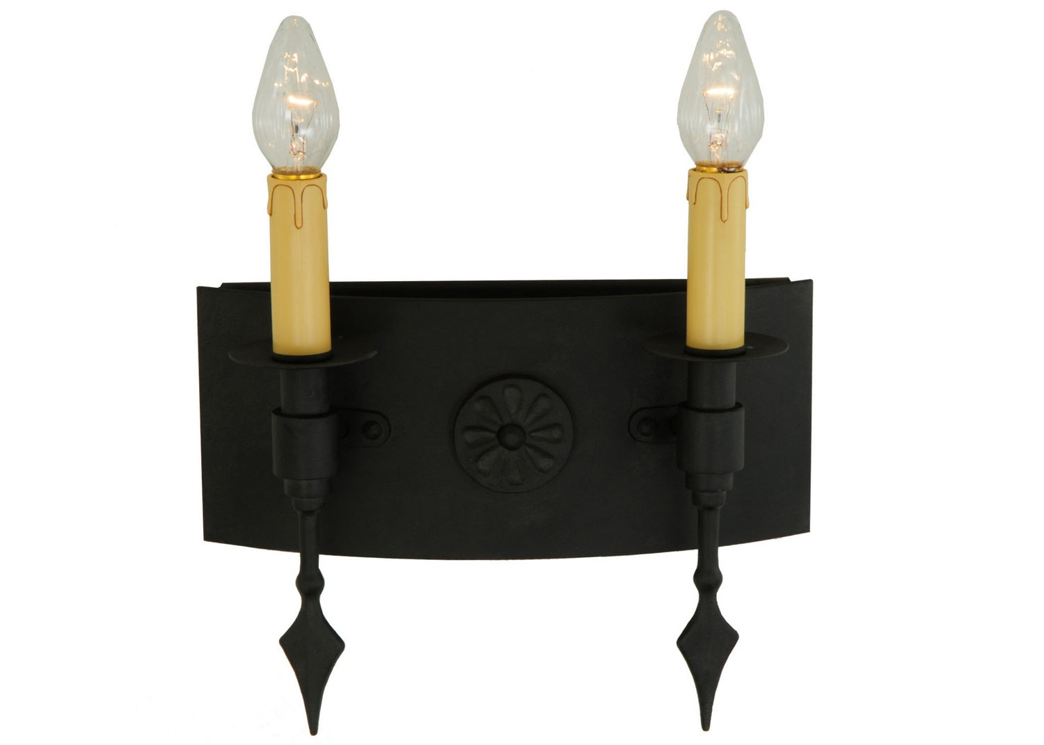 Meyda Tiffany - 141181 - Two Light Wall Sconce - Warwick - Costello Black