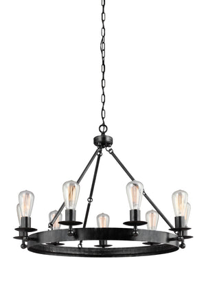 Generation Lighting. - 3110209-846 - Nine Light Chandelier - Ravenwood Manor - Stardust