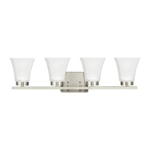 Generation Lighting. - 4411604-962 - Four Light Wall / Bath - Bayfield - Brushed Nickel