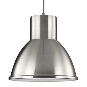 Generation Lighting. - 6517401-962 - One Light Pendant - Division Street - Brushed Nickel