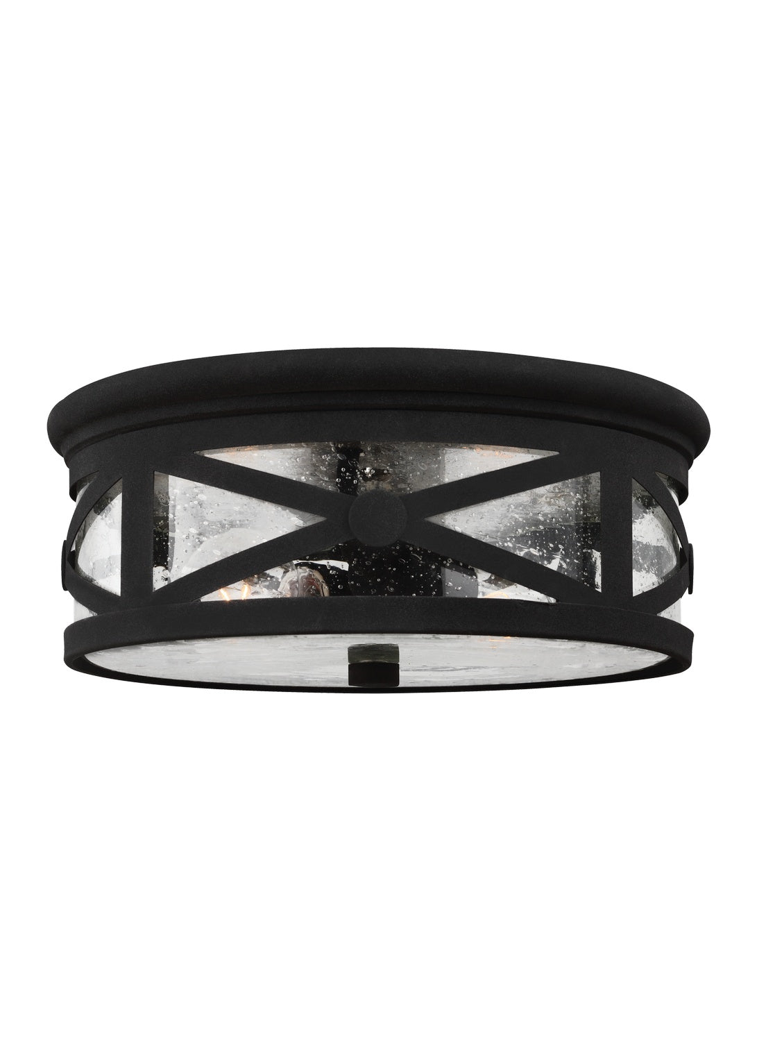 Generation Lighting. - 7821402-12 - Two Light Outdoor Flush Mount - Outdoor Ceiling - Black