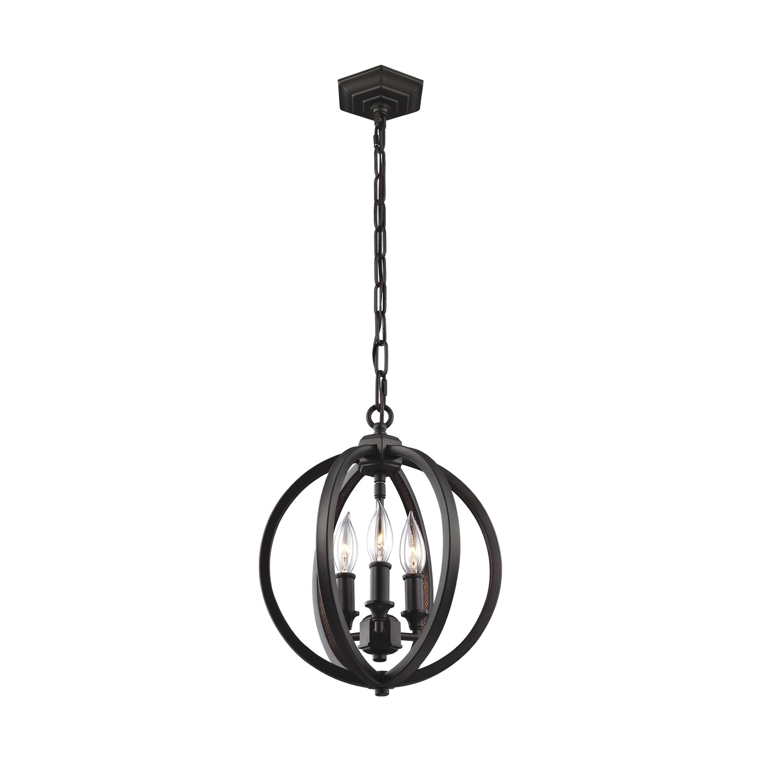 Visual Comfort Studio - F3059/3ORB - Three Light Pendant - Corinne - Oil Rubbed Bronze