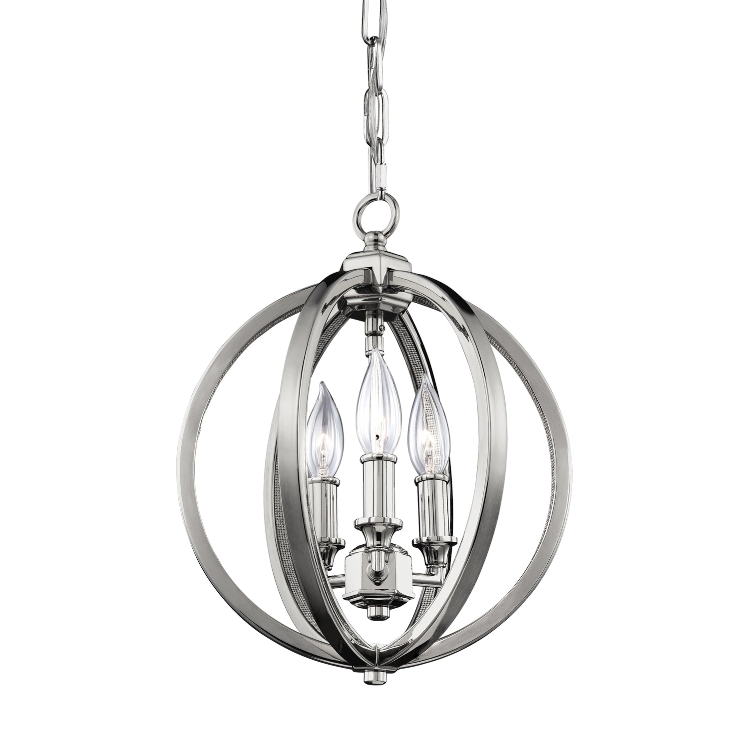 Visual Comfort Studio - F3059/3PN - Three Light Pendant - Corinne - Polished Nickel