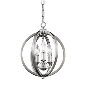 Visual Comfort Studio - F3059/3PN - Three Light Pendant - Corinne - Polished Nickel