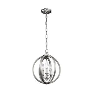 Visual Comfort Studio - F3059/3PN - Three Light Pendant - Corinne - Polished Nickel