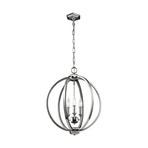 Visual Comfort Studio - F3060/3PN - Three Light Pendant - Corinne - Polished Nickel