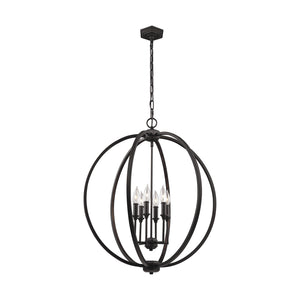 Visual Comfort Studio - F3061/6ORB - Six Light Pendant - Corinne - Oil Rubbed Bronze