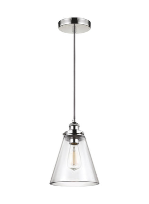 Visual Comfort Studio - P1347PN - One Light Pendant - Baskin - Polished Nickel