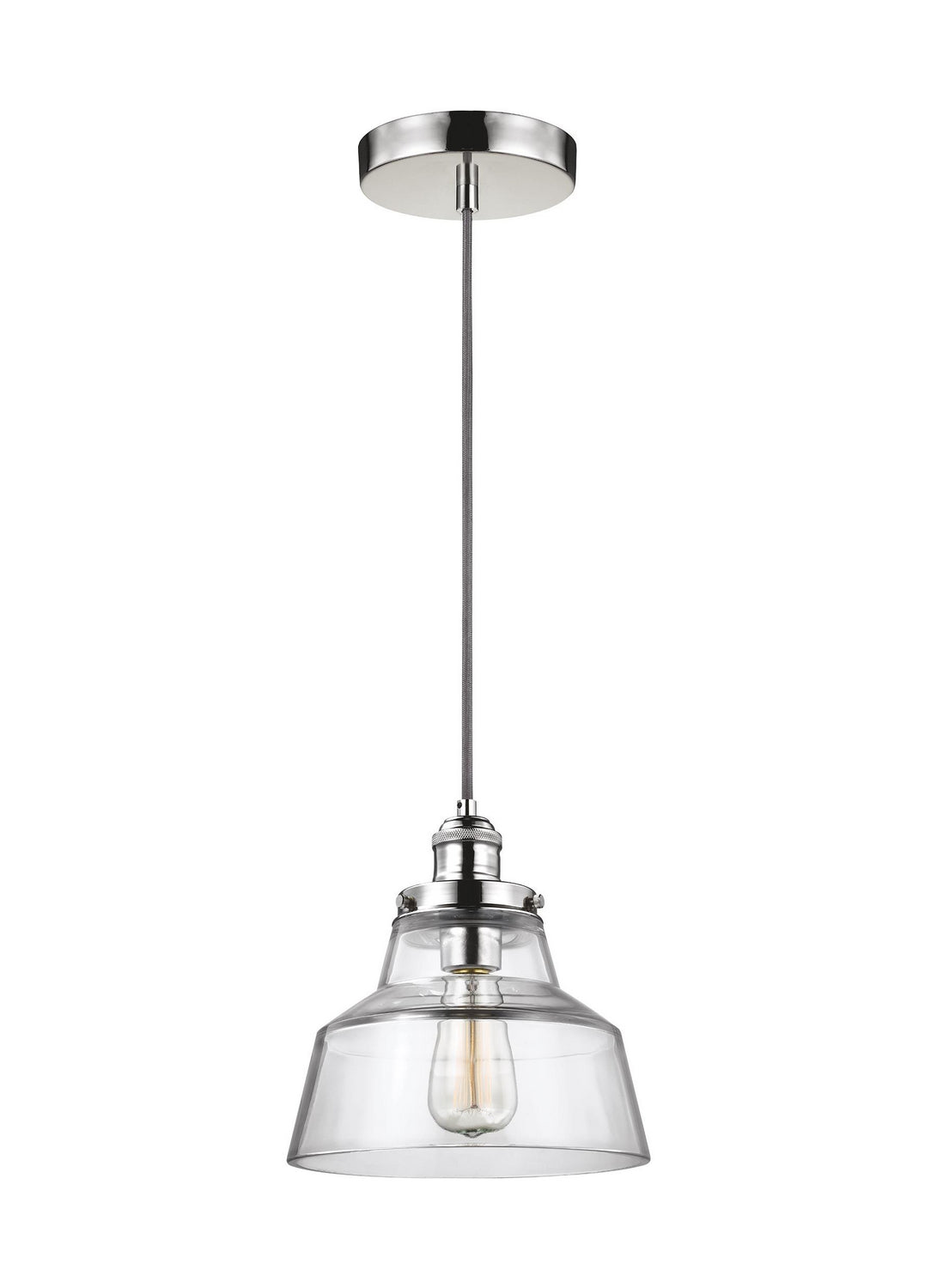 Visual Comfort Studio - P1348PN - One Light Pendant - Baskin - Polished Nickel