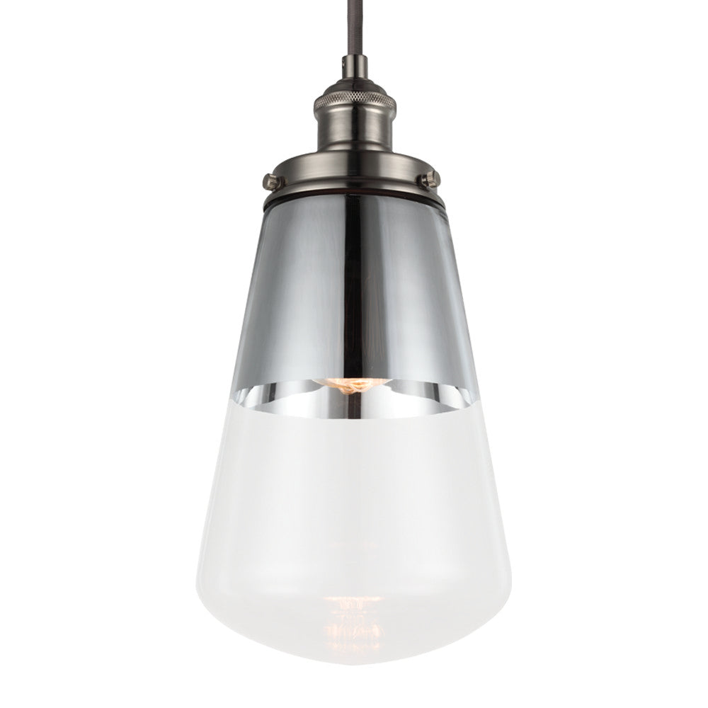 Visual Comfort Studio - P1372PN - One Light Pendant - Waveform - Polished Nickel