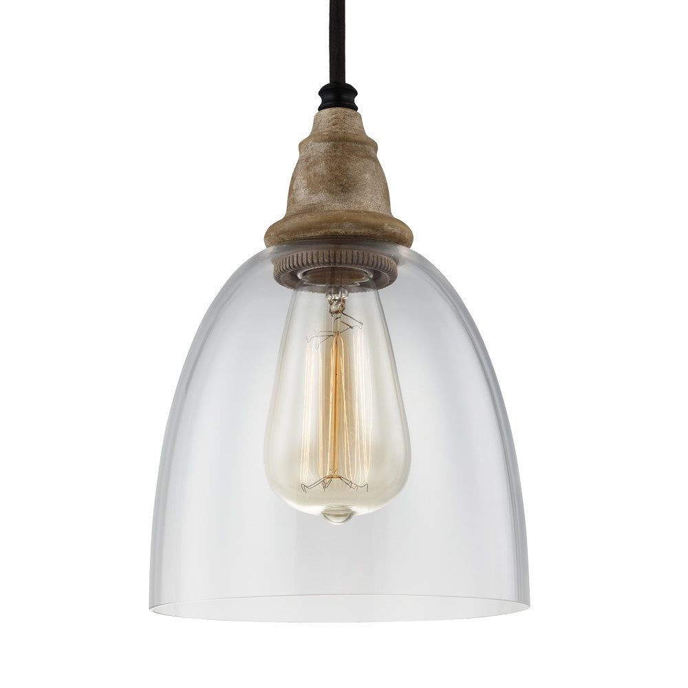 Generation Lighting. - P1394DFW/DWZ - One Light Pendant - Matrimonio - Driftwood / Dark Weathered Zinc