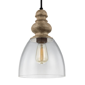 Generation Lighting. - P1395DFW/DWZ - One Light Pendant - Matrimonio - Driftwood / Dark Weathered Zinc