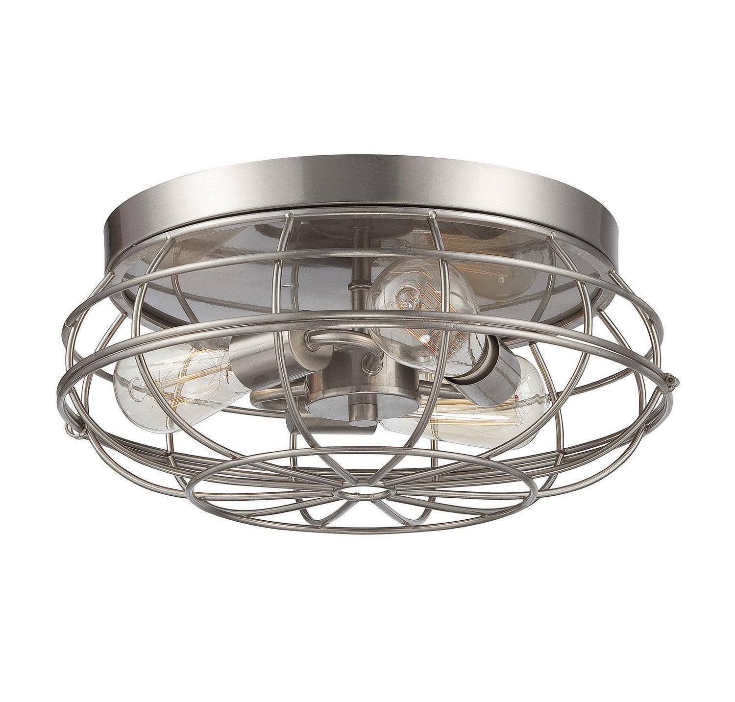 Savoy House - 6-8074-15-SN - Three Light Flush Mount - Scout - Satin Nickel