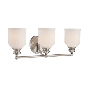 Savoy House - 8-6836-3-SN - Three Light Bath Bar - Melrose - Satin Nickel