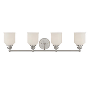 Savoy House - 8-6836-4-SN - Four Light Bath Bar - Melrose - Satin Nickel