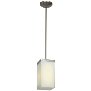 Access - 23638-BS/OPL - One Light Pendant - Basik - Brushed Steel