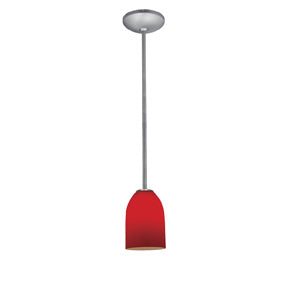 Access - 28012-1R-BS/RED - One Light Pendant - Champagne - Brushed Steel