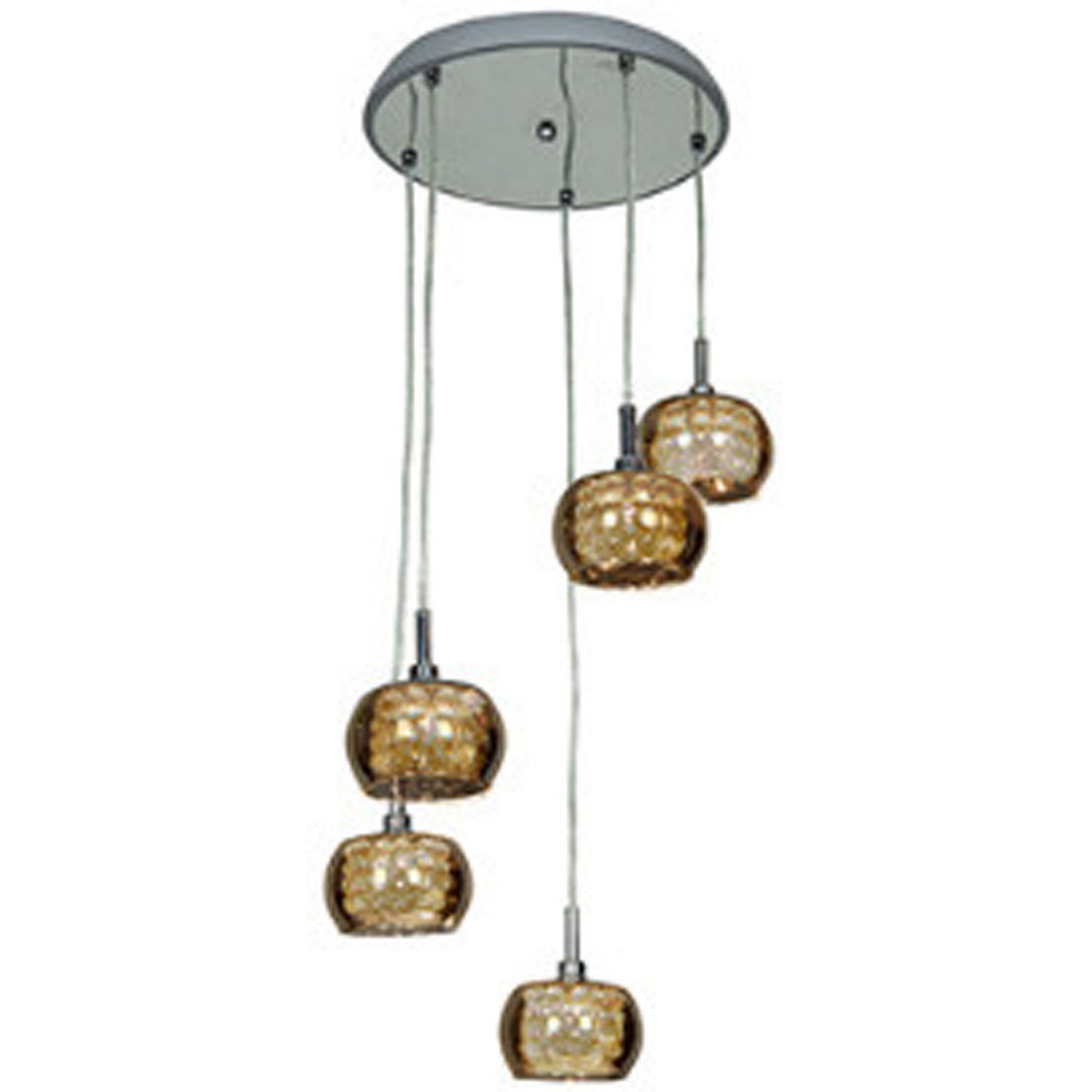 Access - 52118-CH/MIR - Five Light Pendant - Glam - Chrome