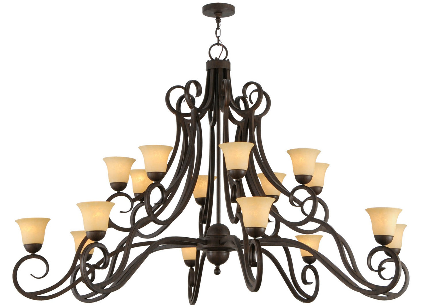 Meyda Tiffany - 141671 - 16 Light Chandelier - Angelo - Classic Rust