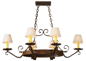 Meyda Tiffany - 141763 - Six Light Chandelier - Handforged - Antique Brass