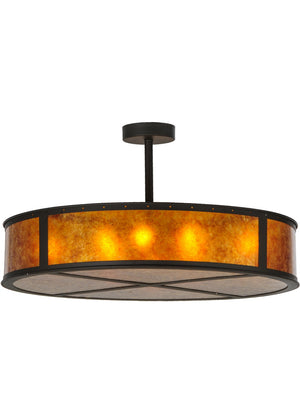 Meyda Tiffany - 142268 - Eight Light Pendant - Smythe Craftsman - Oil Rubbed Bronze