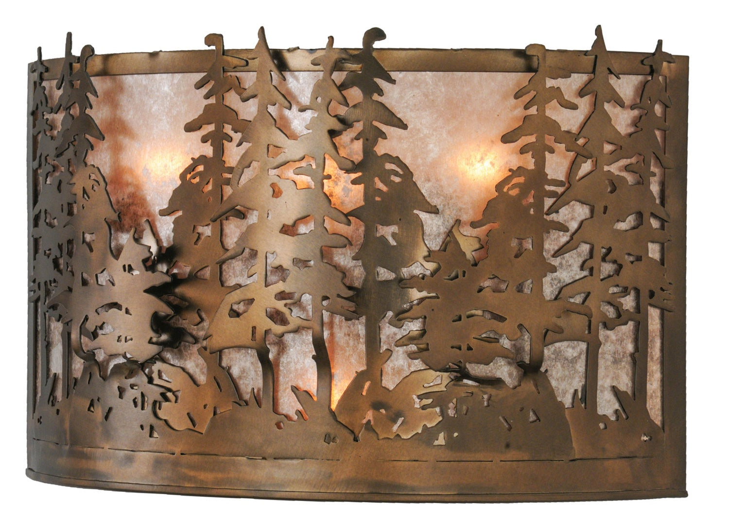 Meyda Tiffany - 142346 - Four Light Wall Sconce - Tall Pines - Antique Copper