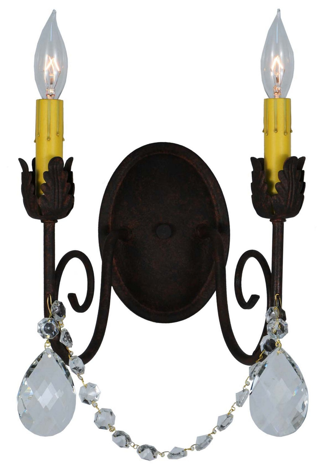 Meyda Tiffany - 142468 - Two Light Wall Sconce - Antonia - Oil Rubbed Bronze